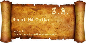 Borai Mónika névjegykártya