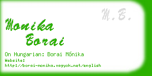 monika borai business card